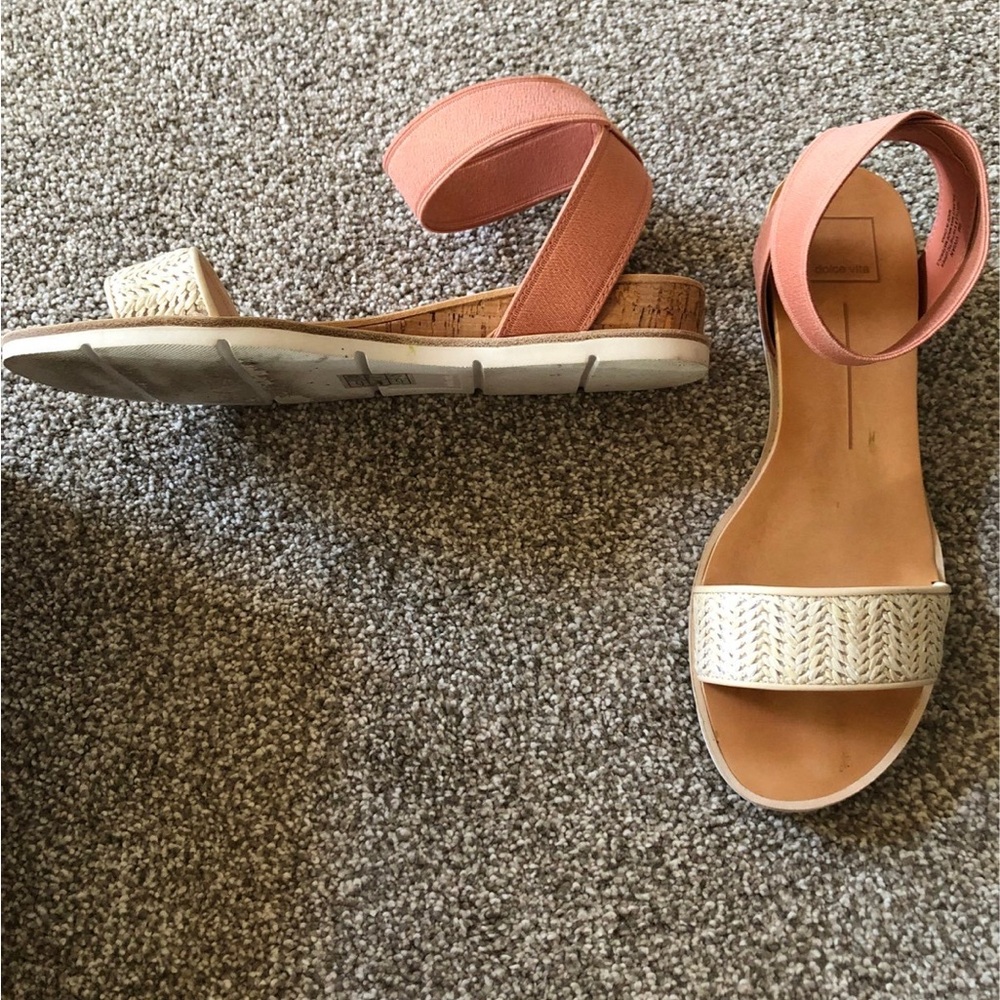 Dolce Vita Pink and Cream Sandals